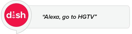Speech bubble: Alexa, go to HGTV