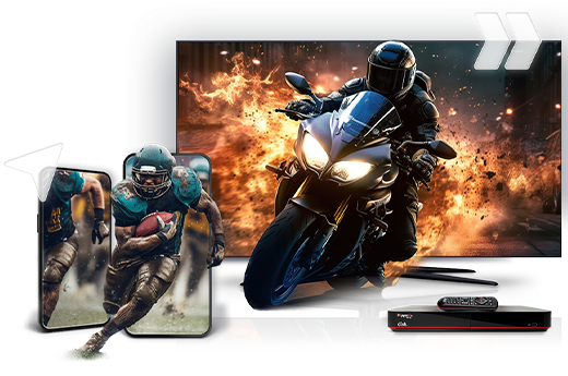 AutoHop dish Anywhere Football and motocycle