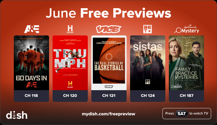 June Free previews on DISH