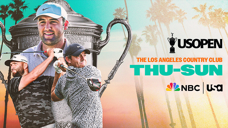 Promotional art for the US Open on NBC