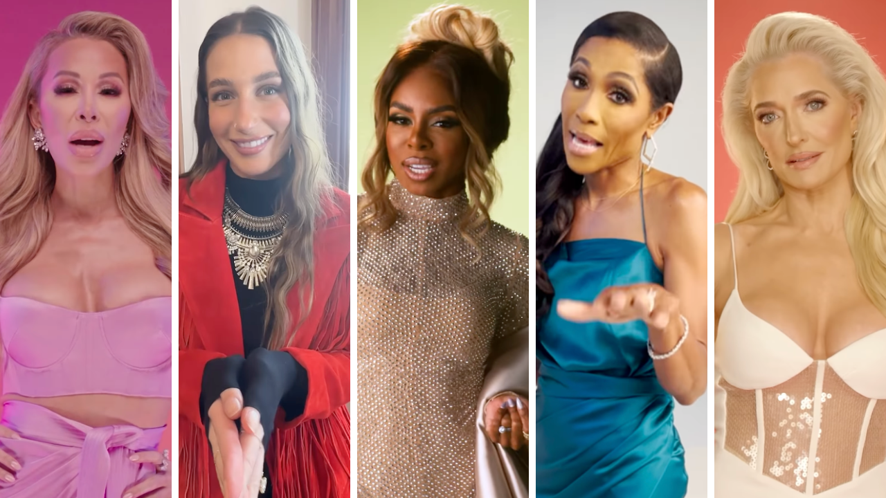 5 panels of women from tv shows on Bravo