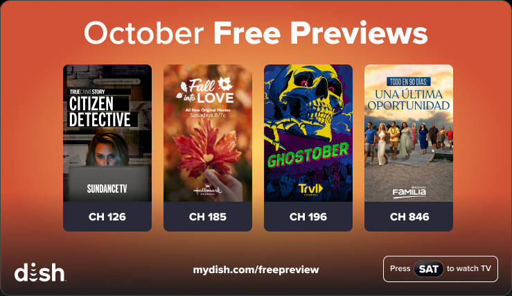 October free previews on DISH