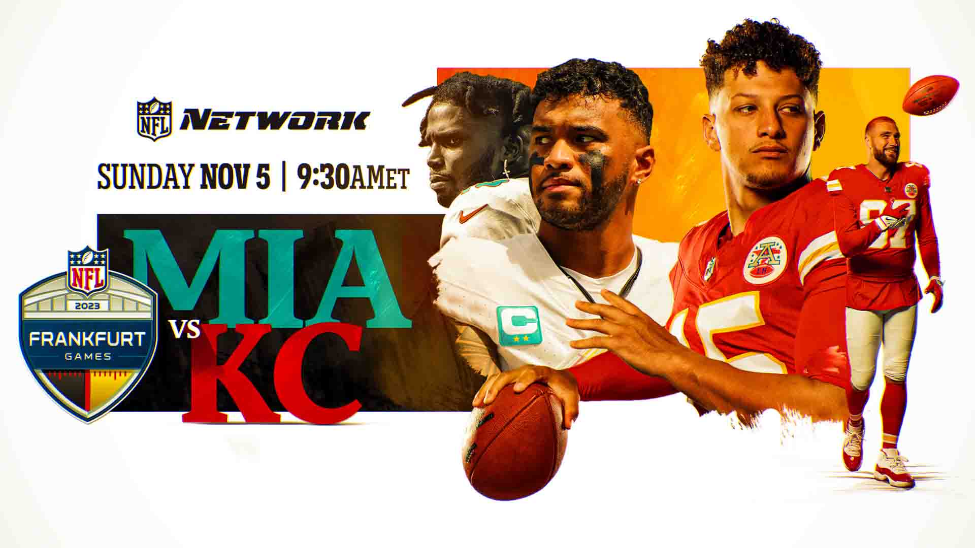 Promotional art for Chiefs-Dolphins on NFL Network