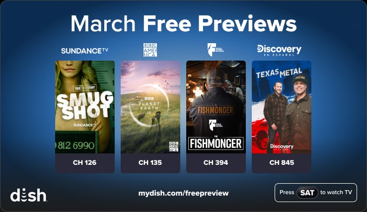 March Free Previews on DISH