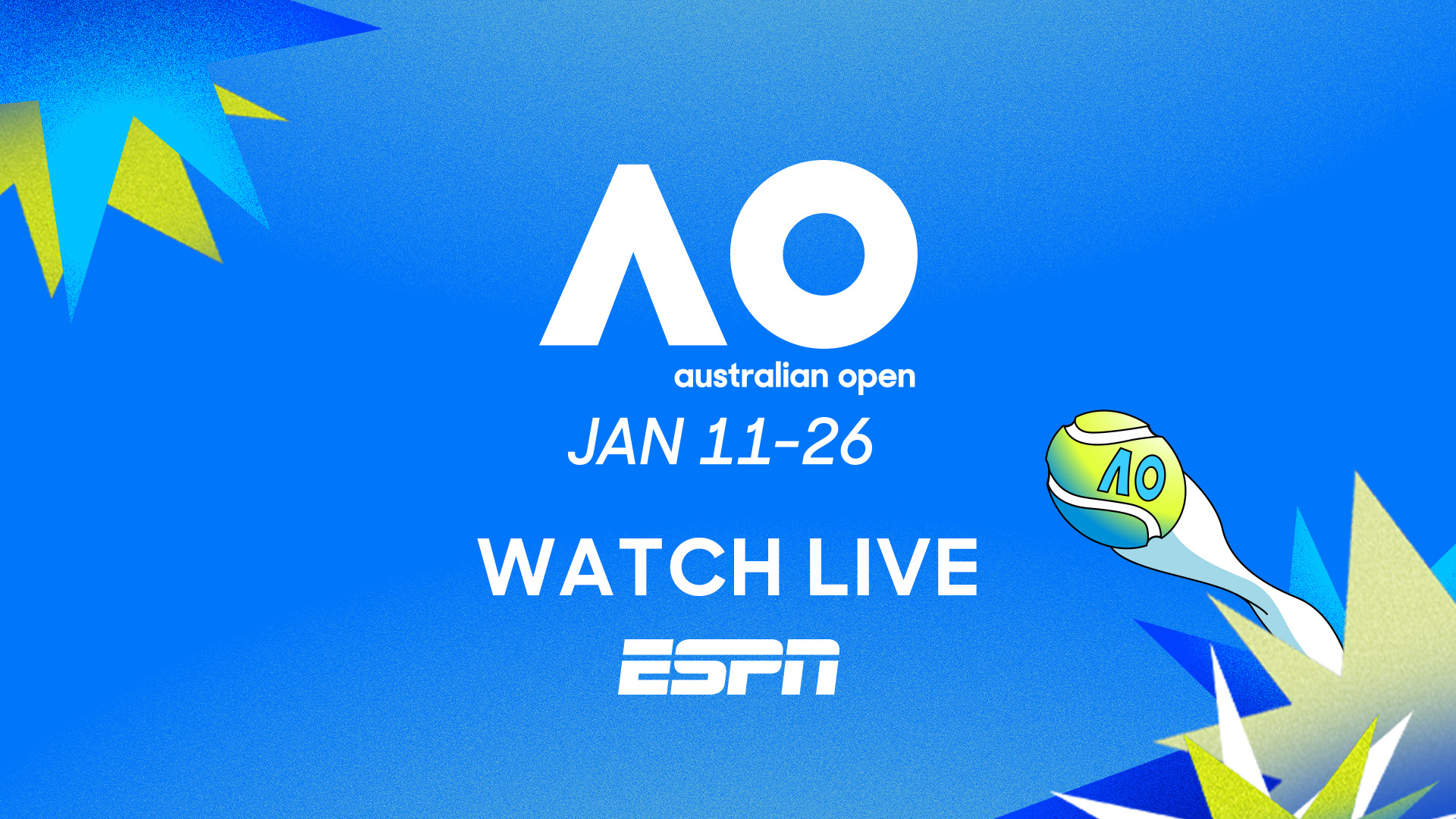 Art for the 2025 Australian Open on ESPN.