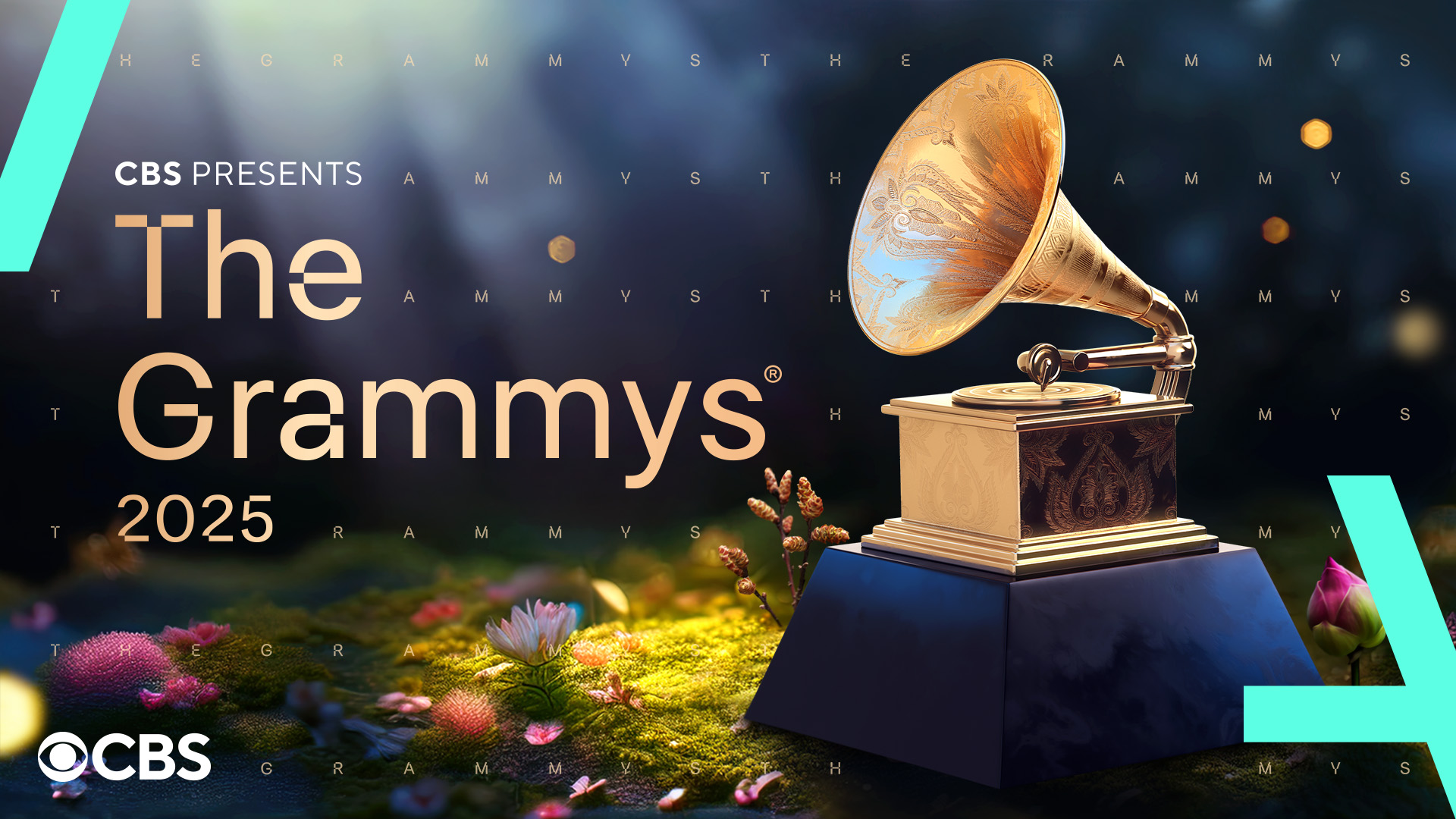 Art for the 2025 Grammy Awards on CBS