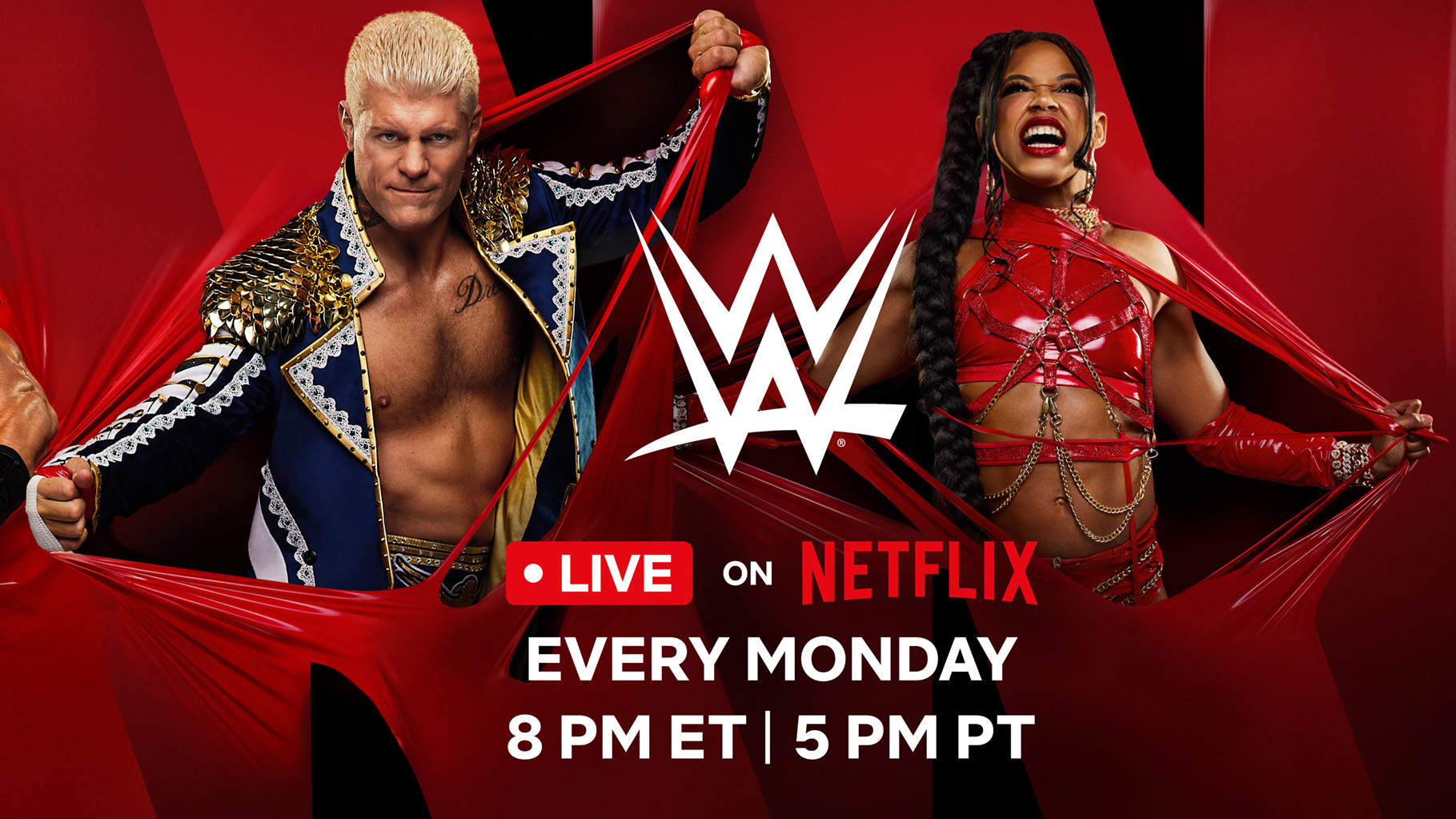 Key art for WWE Raw on Netflix.