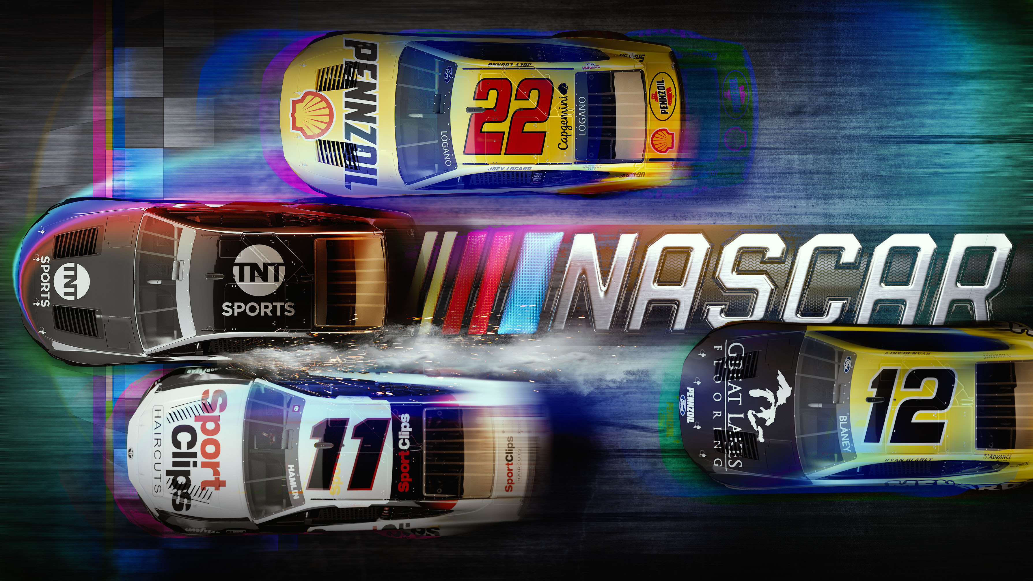 Key art for NASCAR Racing on TNT