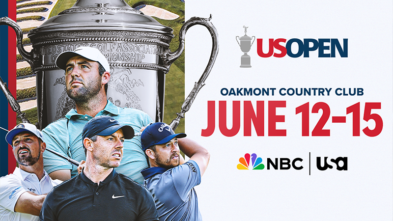 Promotional art for the US Open on NBC