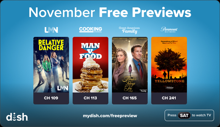 November free previews on DISH