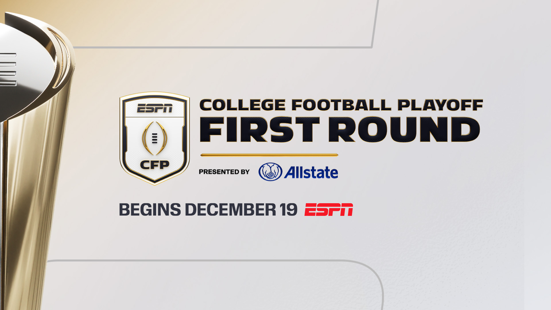 Key art for College Football Playoff First Round on ESPN