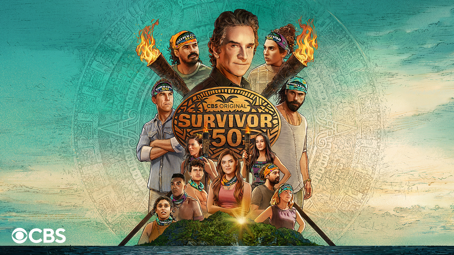 Key art for 'Survivor 50' on CBS