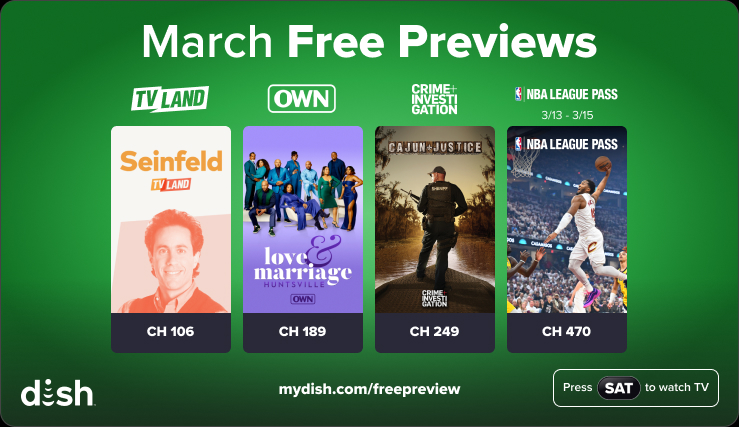 March free previews on DISH