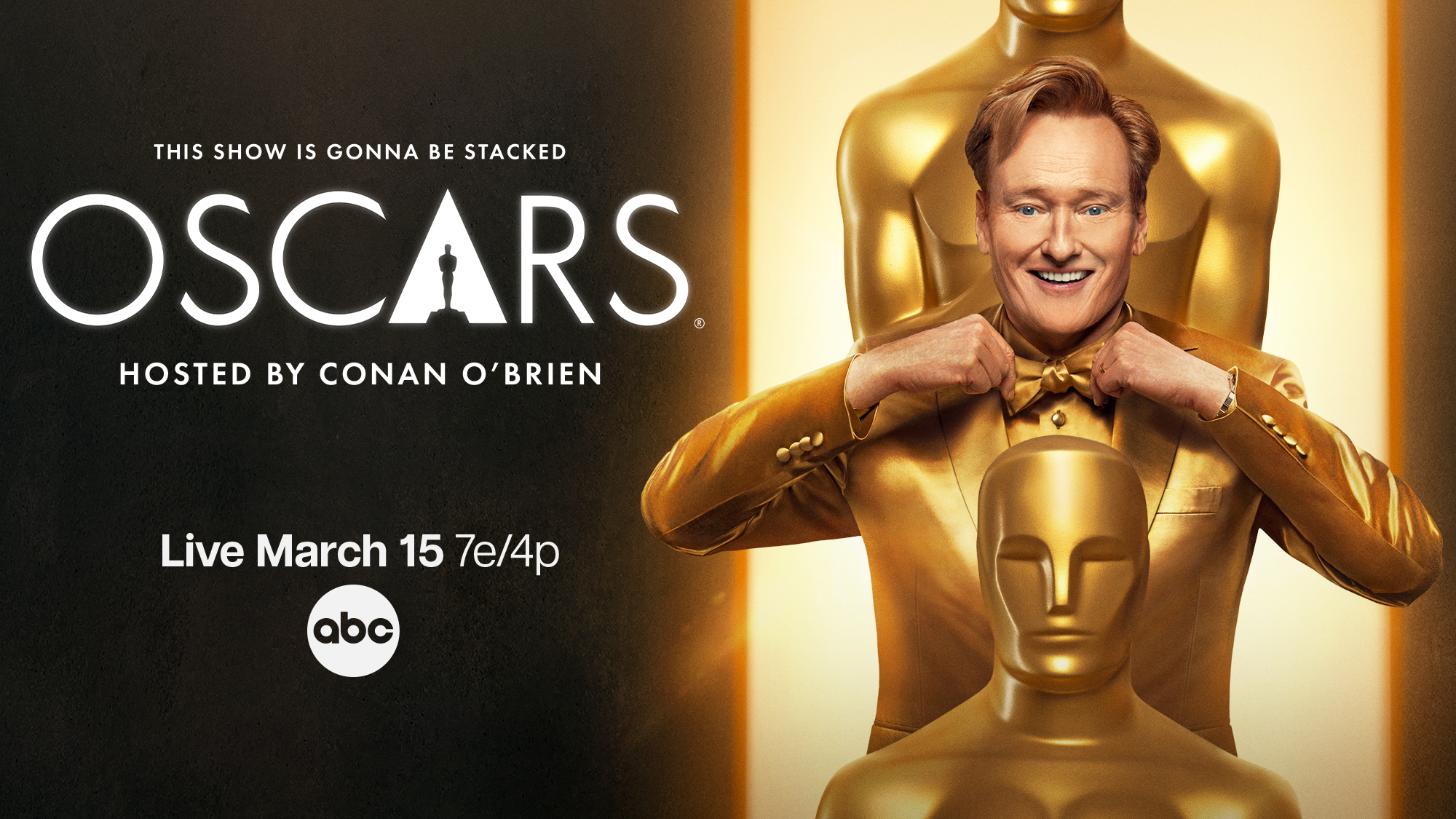 Key art for the 98th Oscars® on ABC with host Conan O'Brien
