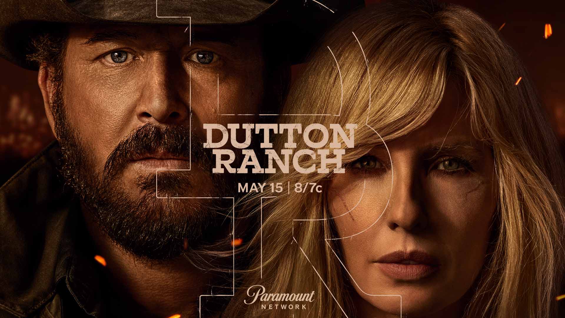Kelly Reilly as Beth Dutton and Cole Hauser as Rip Wheeler in the new South Texas-set drama, Dutton Ranch.