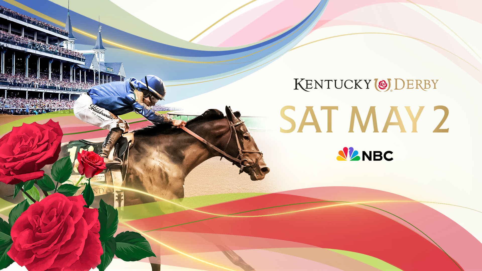 Promotional art for the Kentucky Derby on NBC
