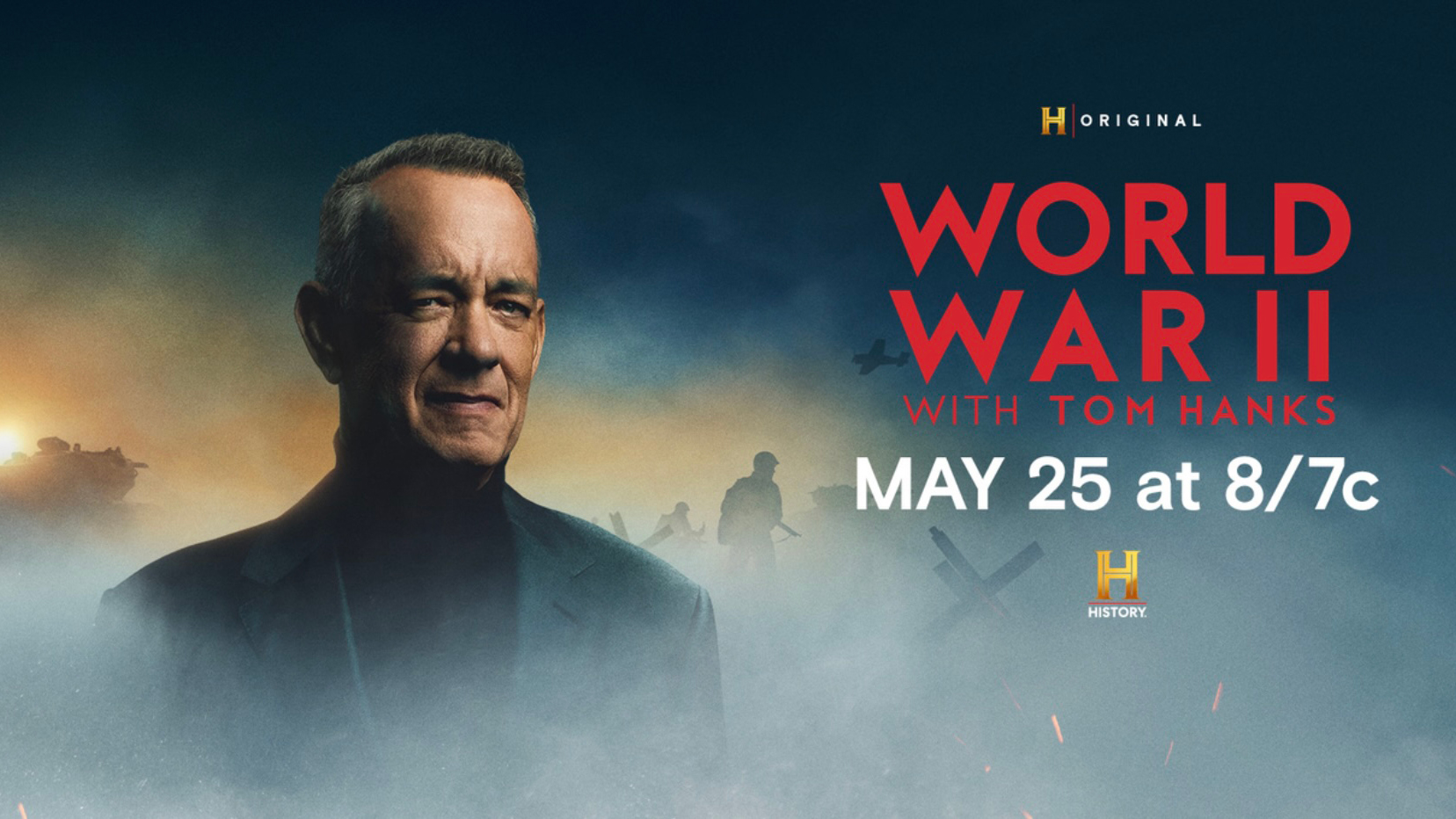 Key art for 'World War II with Tom Hanks' on HISTORY