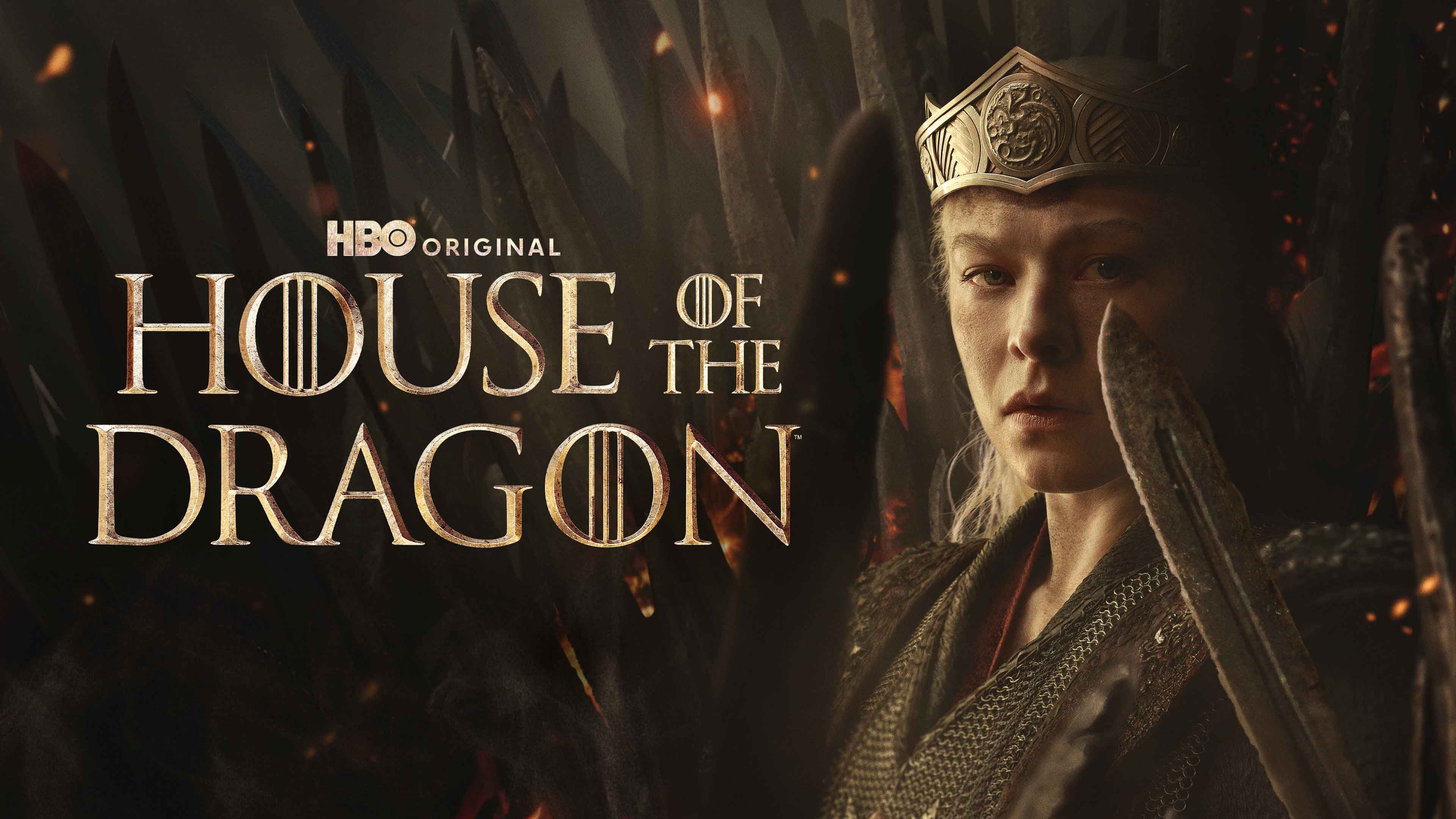 Key art for season 3 of 'House of the Dragon' on HBO and HBO Max featuring Emma D'Arcy as Rhaenyra Targaryen.