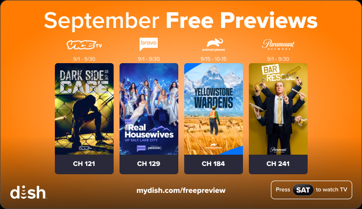 September free previews on DISH