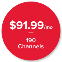 America's Top 120: $91.99/mo for 190 channels