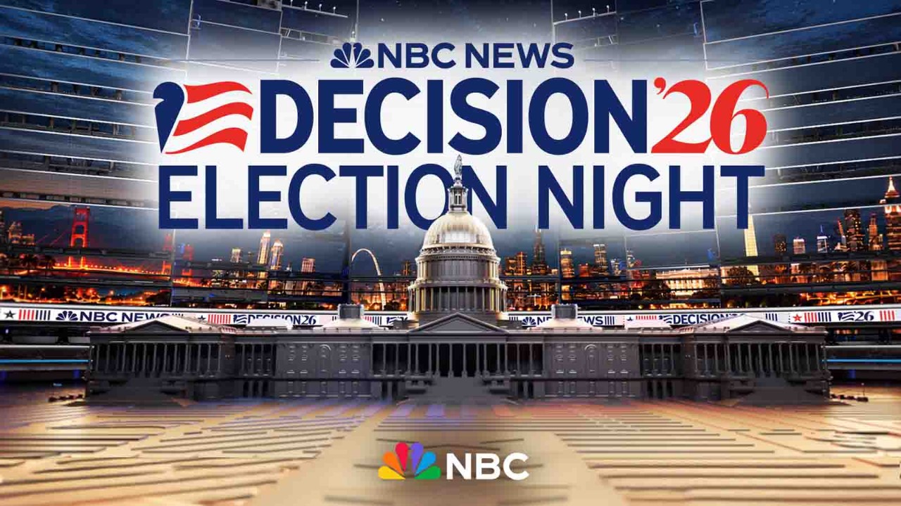 Key art for 2026 midterm election coverage on NBC.
