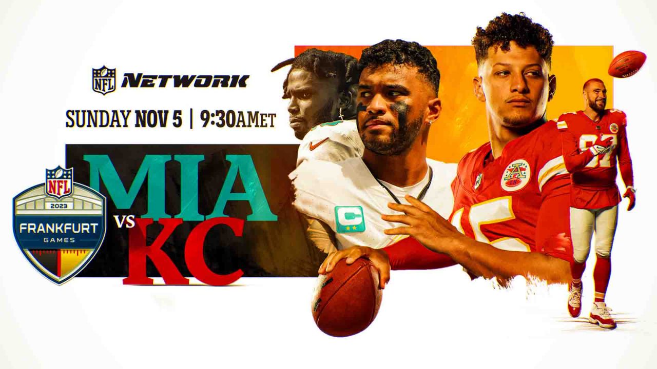 Promotional art for Chiefs-Dolphins on NFL Network