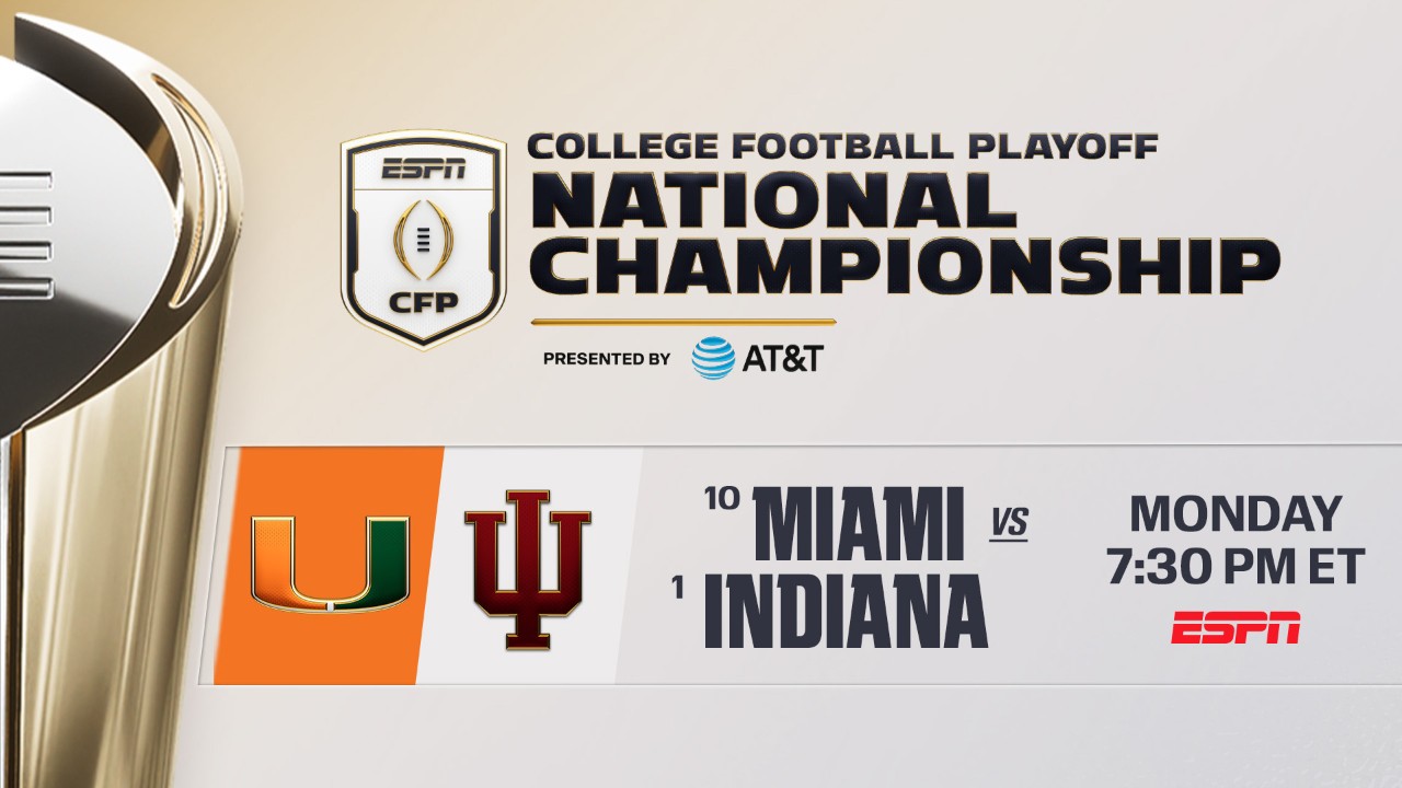 Key art for the college football playoff national championship on ESPN.