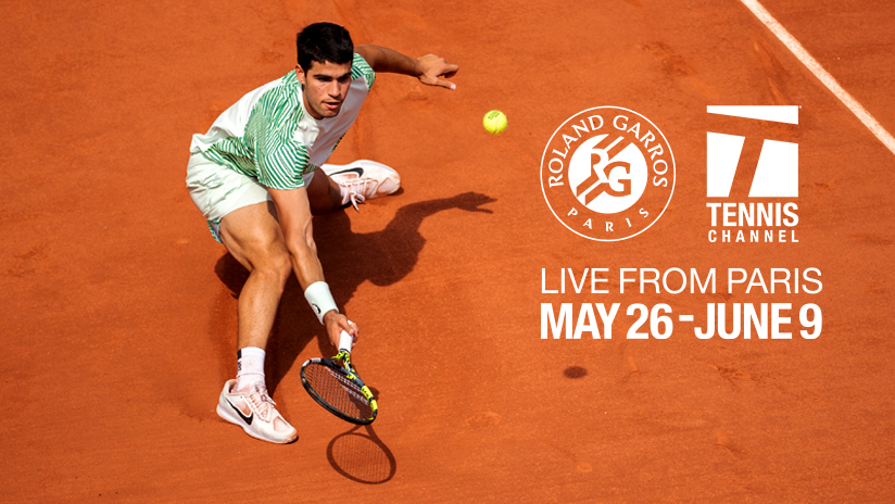 Art for French Open coverage on Tennis Channel with Carlos Alcaraz