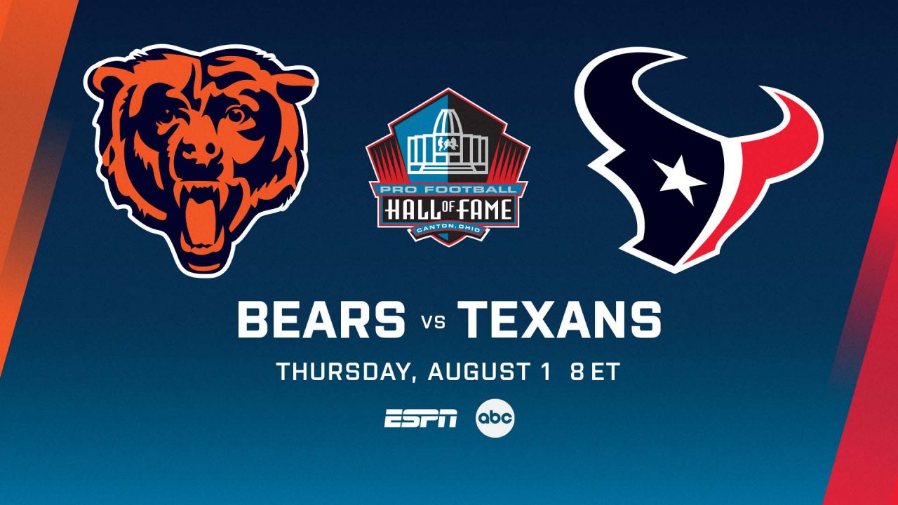 Art for the NFL Hall of Fame Game on ESPN and ABC