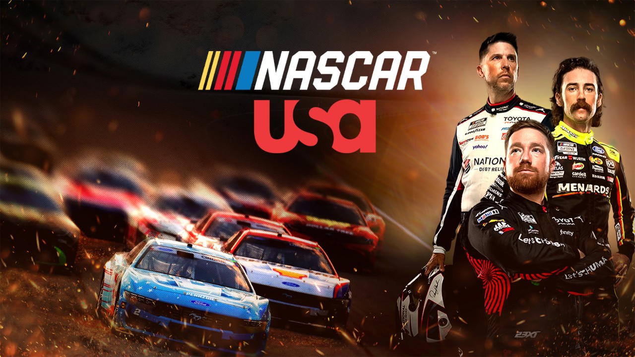 Key art for NASCAR Cup Series racing on USA Network