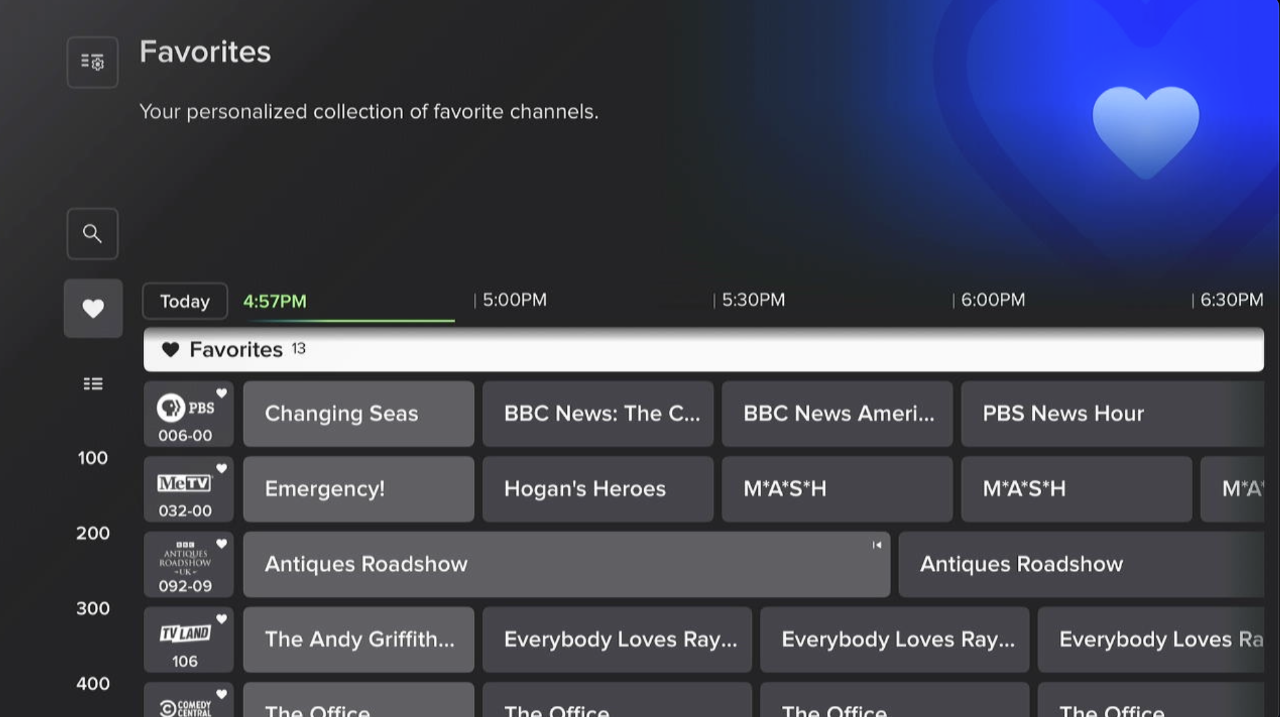 An image of the new DISH Anywhere app interface.