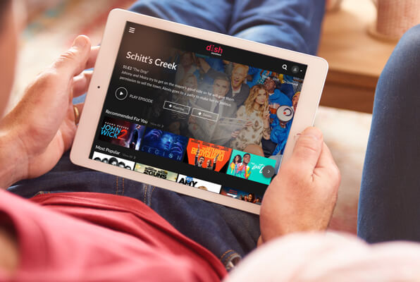 Using the DISH Anywhere app on a tablet