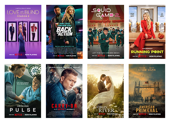 Programming titles available on Netflix