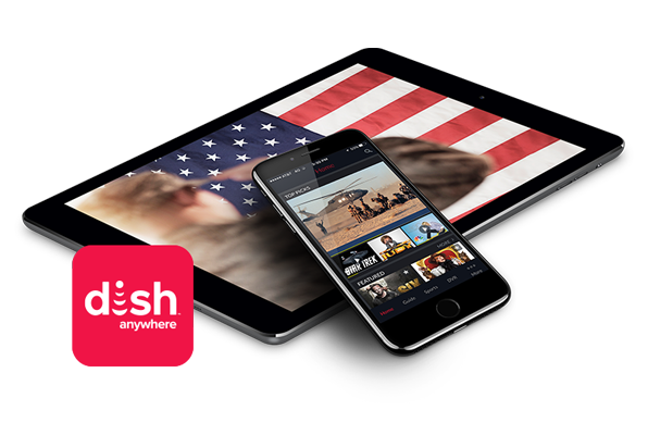 DISH Anywhere app on a phone and tablet