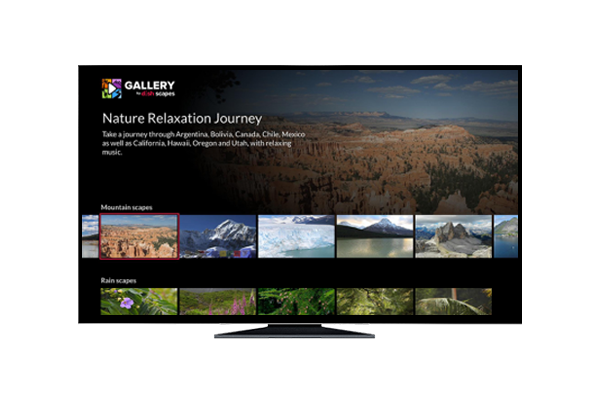 Gallery app showing screensaver scenes