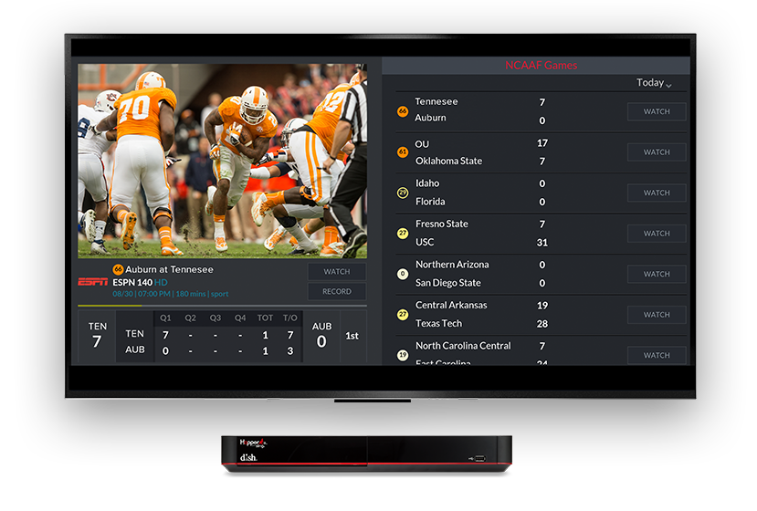 GameFinder app on TV