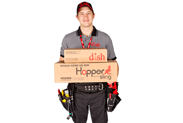 what is included with DISH's free satellite tv installation